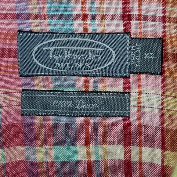 Talbots Men's 100% Linen Short Sleeve Shirt, Size XL - Picture 2 of 13